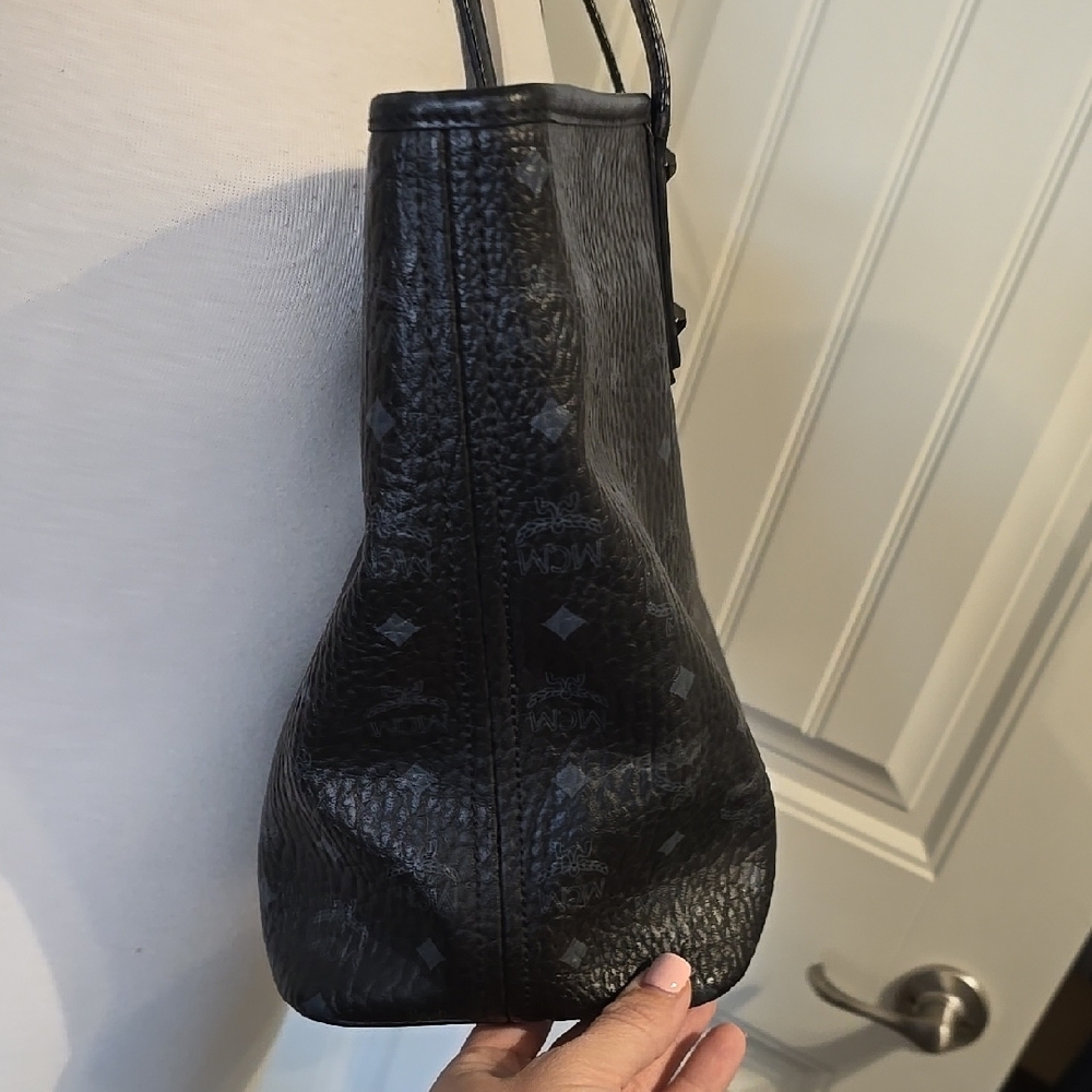 MCM Black Textured Tote - Picture 8 of 12